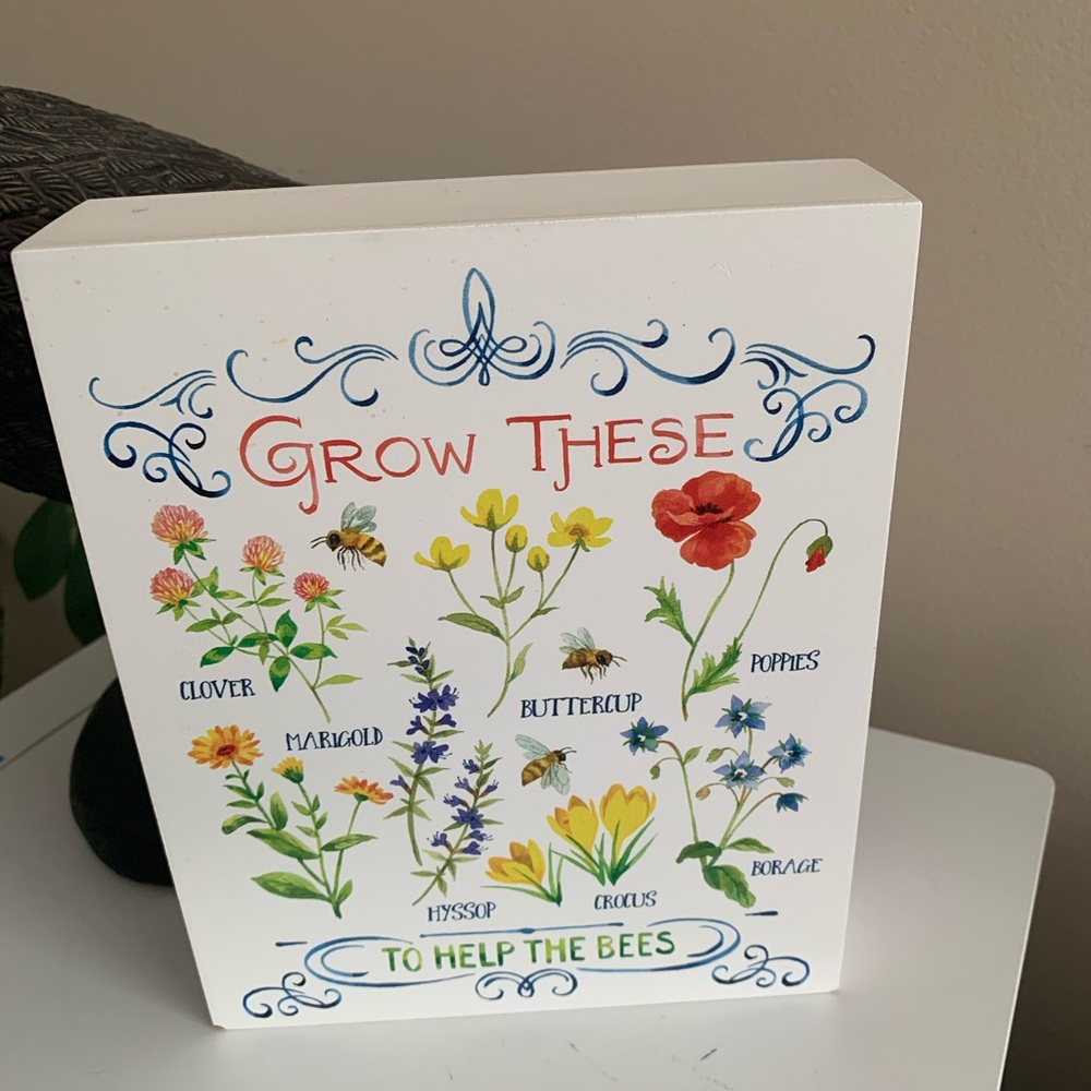 Bees Block Plaque